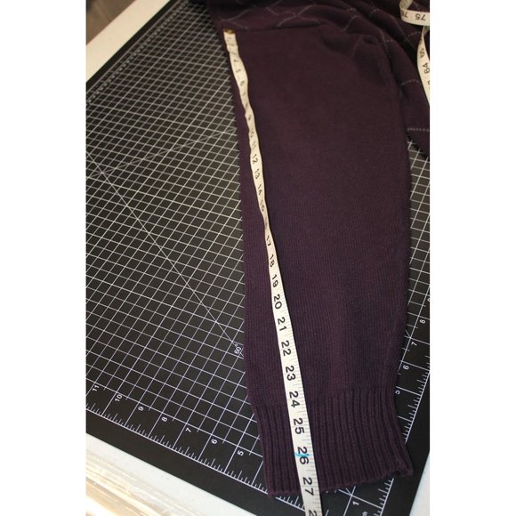 Van Heusen Men's pullover sweater Large/ Purple with gray stripes 100% Cotton - Picture 7 of 12